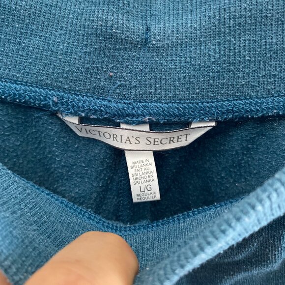 Victoria's Secret VS High Rise Sequins Sweatpants Raw Hem Large 30 Inch Inseam - Picture 2 of 5